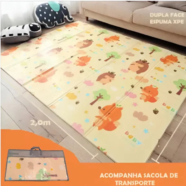 Kids Double Sided Rubberized Thermal Baby Activity Gym Play Mat