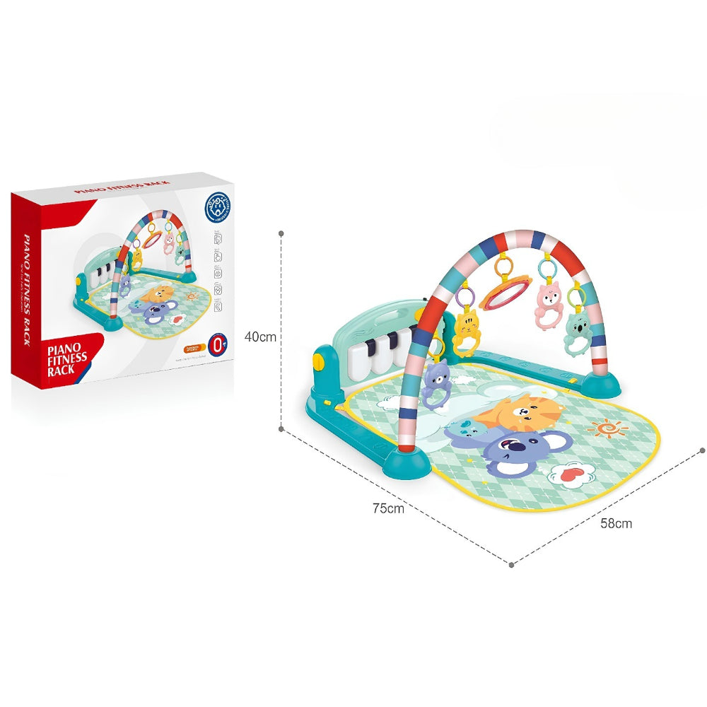 Huanger Baby Musical Piano Activity Gym & Play Mat With Lights And Hanging Toys