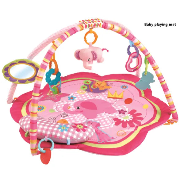 Baby Playing Mat With Hangers -Pink