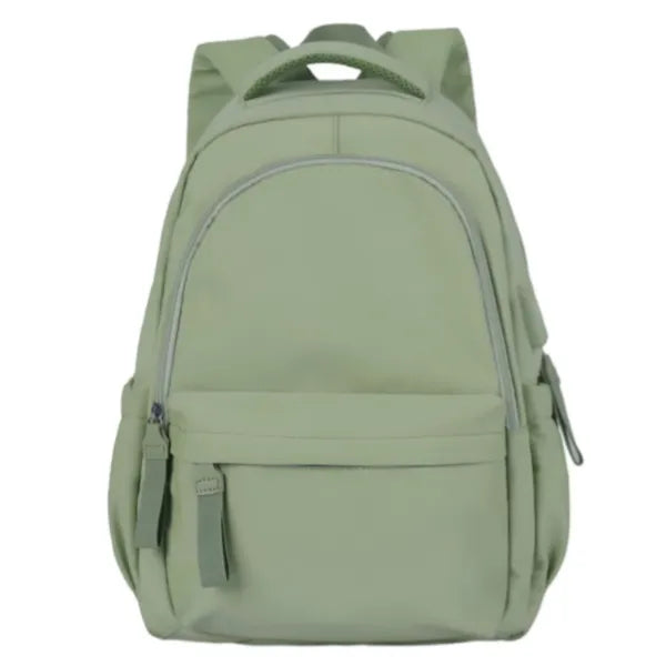 Water Resistant Fabric Shoulder Bag Backpack For School Student-Light- Green Color