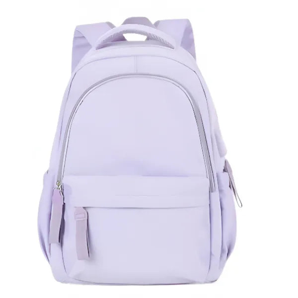 Water Resistant Fabric Shoulder Bag Backpack For School Student-Light  Pink Color