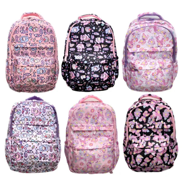 Kids Printed Shoulder Bag Backpack For Girls-Assorted Designs