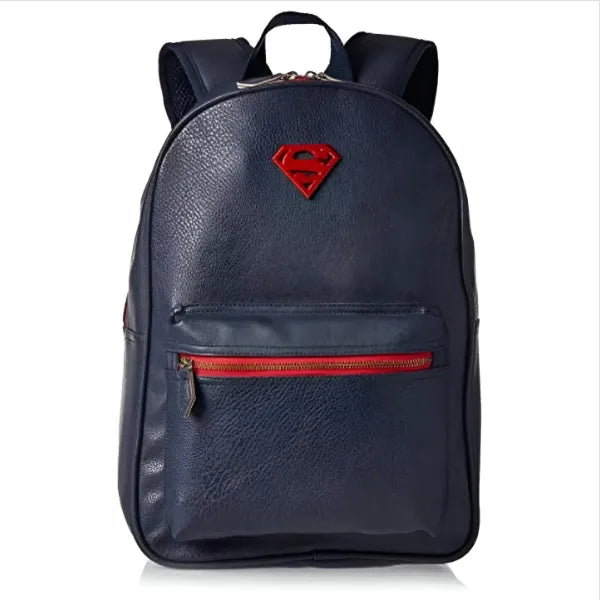 Superman Man of Steel Leather Backpack Bag