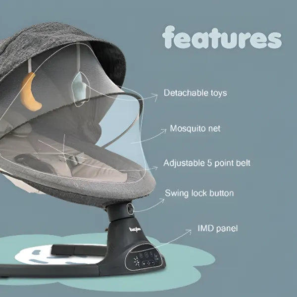 Baybee Premium Automatic Electric Baby Swing Cradle alternate