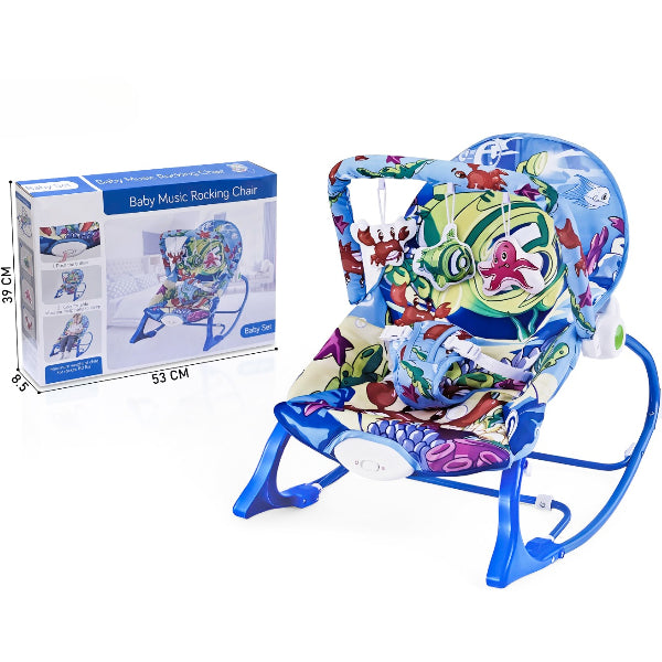 Baby Rocker Chair With Hanger Toys-Blue (BRIS28)