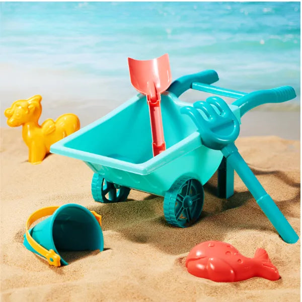 Wheelbarrow Sand Beach Toys-6 Pieces set