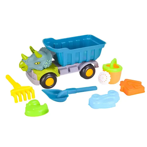 Dinosaur Truck With Beach Toys 7 Pieces Set