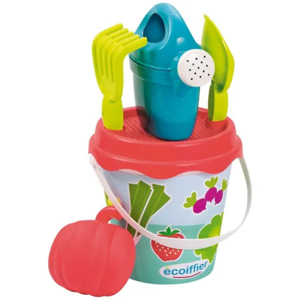 Ecoiffier Garden Beach Bucket With Accessories 17cm