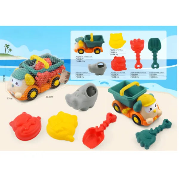 Beach Truck Sand Toys -6 Pieces Set