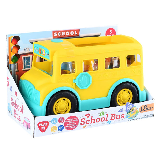 Playgo Battery-Operated School Bus – 5-Piece Set