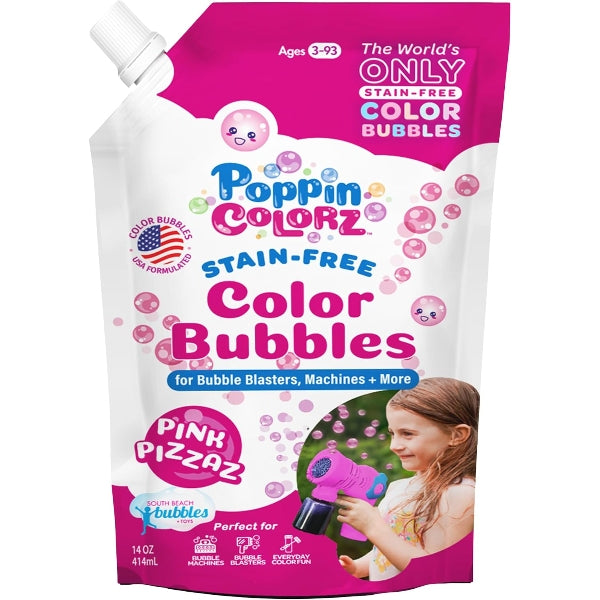 PoppinColorz Pink Pizzaz Color Bubbles Refill Pouch Ð 14 oz