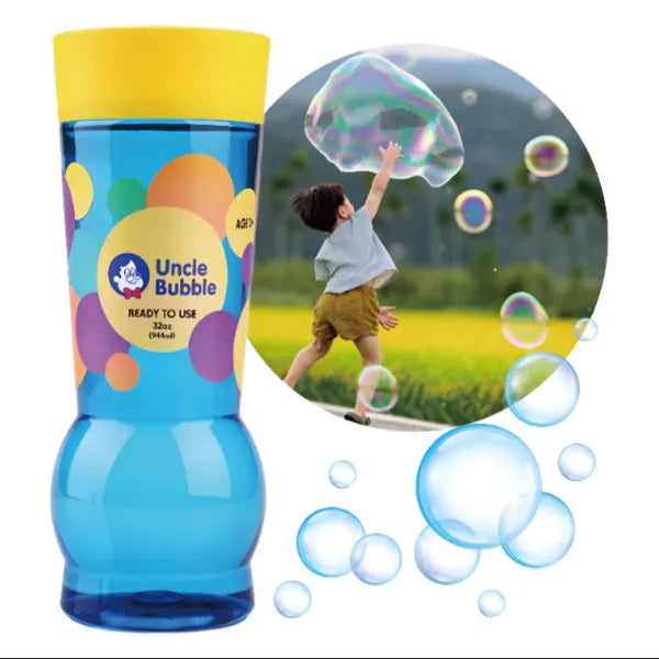 Uncle Bubble Water Refill - High Performance Bubble Liquid. This Solution is Ready to Use