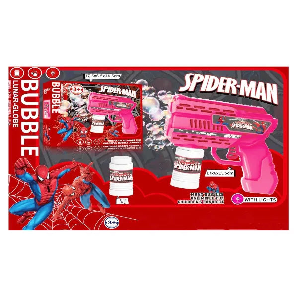 Spider-Man Bubble Gun Toy with Lights