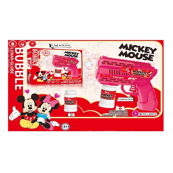 Mickey Mouse Bubble Gun Toy with Lights