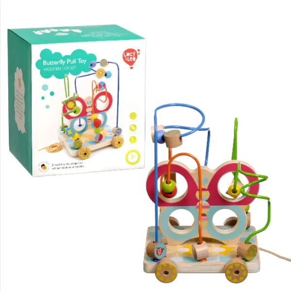 Butterfly Wooden Pull Toy Play Set