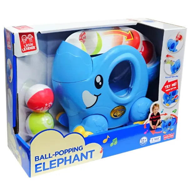 Little Learner Ball Popping Elephant Motorised Walking Musical Toy alternate