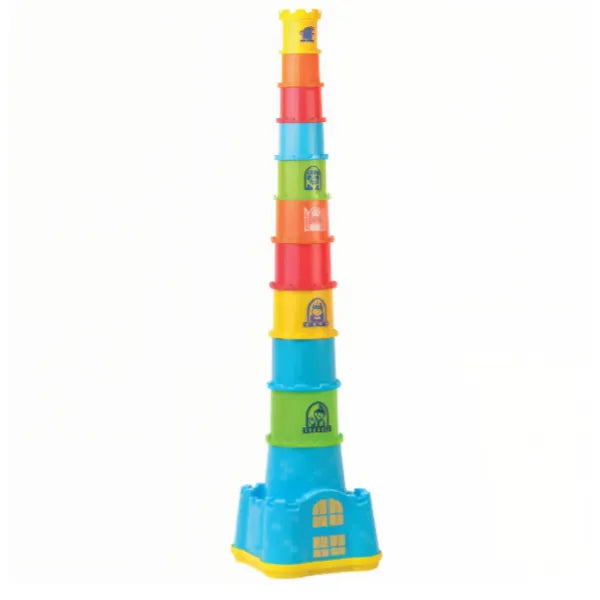 Little Learner Castle Stacking Cups For Kids-11 Pieces