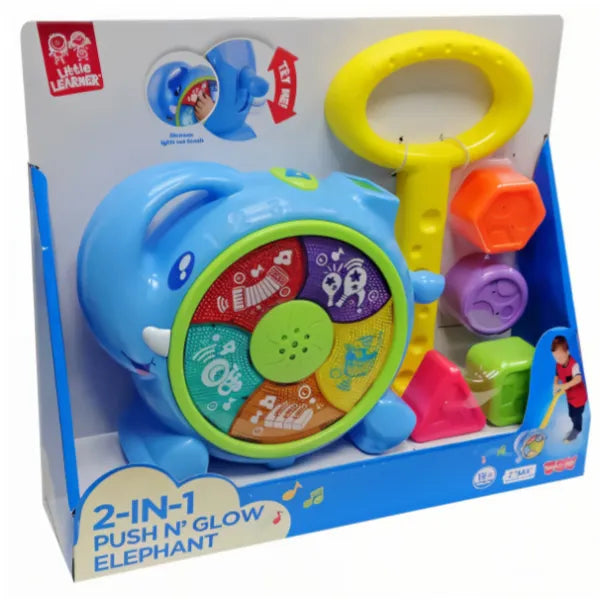 Little Learner Musical Push Elephant Baby Toy
