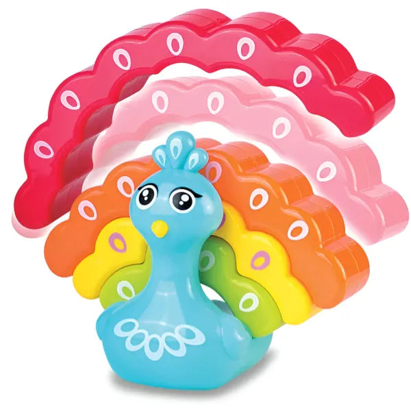 Little Learner Rainbow Peacock Stacker Toy alternate