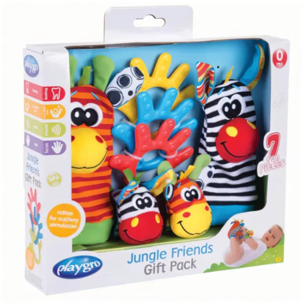 Playgro Jungle Friends Gift Pack For Babies-Multi color