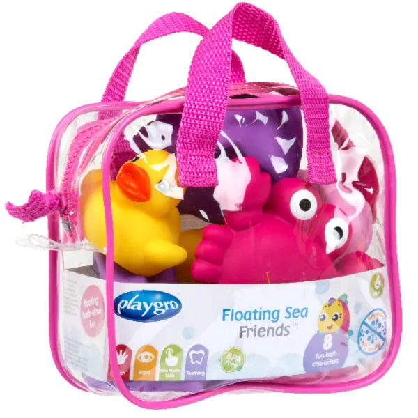 Playgro Bath Toy - Floating Sea Friends - Pink