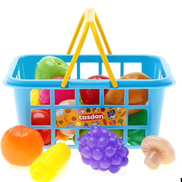 Casdon Little Shopper Fruit And Vegetable Toy Basket Playset