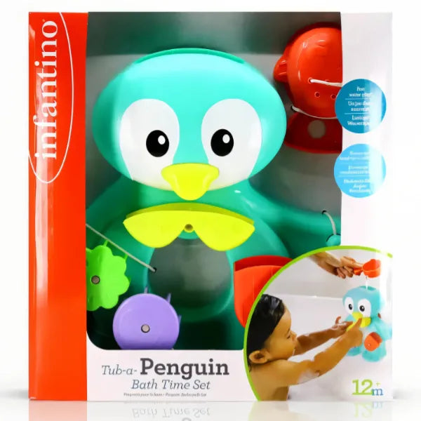Infantino Pour And  Play Bath Time Penguin Bath Set