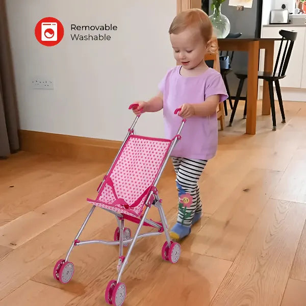 Moon Baby Doll Buggy Pretend Play Pink alternate