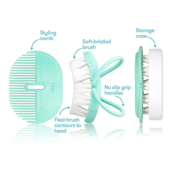 Frida Baby Gentle Head-Hugging Hair Brush & Styling Comb Set alternate