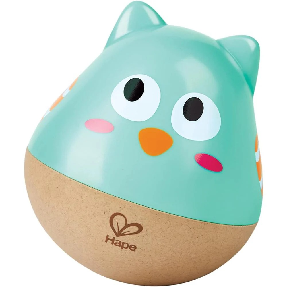 Hape Owl Musical Wobbler Blue Baby Musical Toy