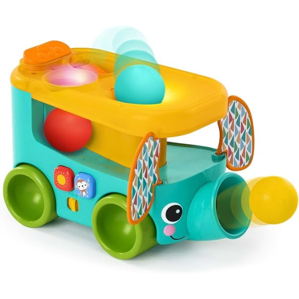 Bright Starts Pop & Roll Safari Bus Ball Play Toy