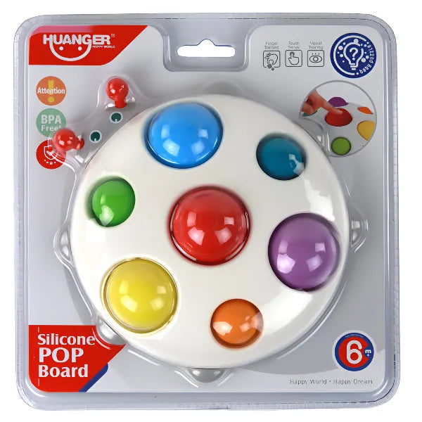 Huanger Baby Silicone Pop Board – Sensory Toy for Kids