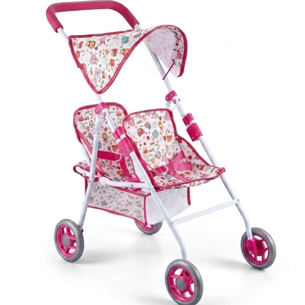 Foldable Kids Doll Stroller With Canopy & Eva Wheels