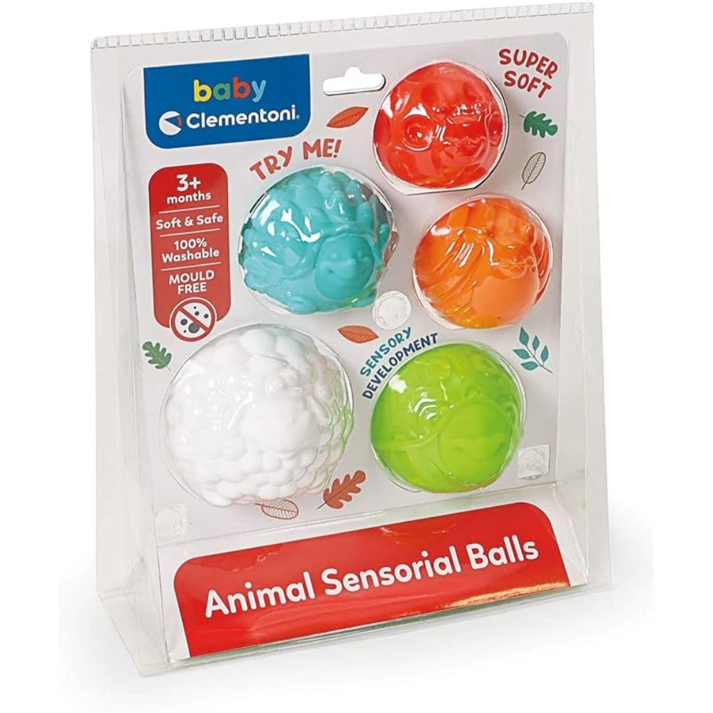 Clementoni Baby Animal Sensory Balls Set Multicolor 5 Pcs