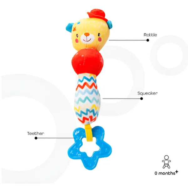 Moon Soft Rattle Toy Bear