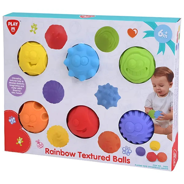 PlayGo Sensory Balls In Rainbow Texture Soft and Squeeze Balls Set for Babies & Toddlers