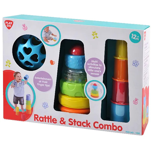 Playgo Rattle And Stack Combo Playset For Toddlers