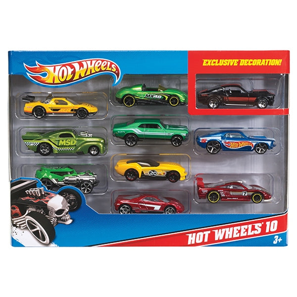 Hot Wheels Exclusive Decoration Car Set Pack Of 10