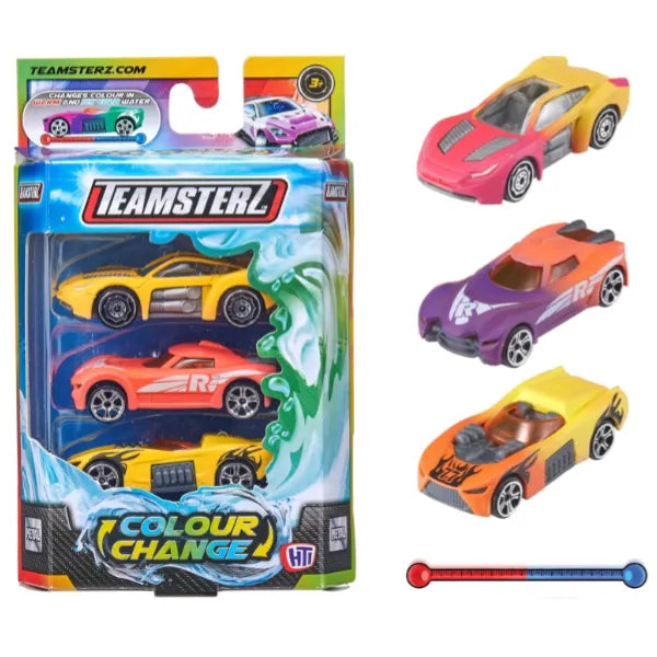 Teamsterz  Colour Changing  Racing Cars  Playset Pack Of 3 -Assorted alternate
