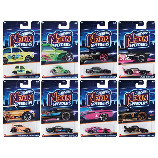 Hot Wheels Neon Speeders Die-Cast Vehicle – Assorted Colors