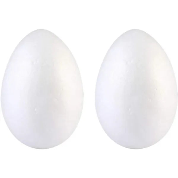 Craft Foam Egg Shape For Modeling Diy Works- Pack Of 2 Pieces -10 Cm