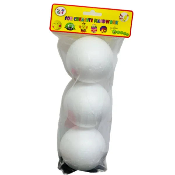 Craft Foam Ball For Modeling Diy Works- Pack Of 3 Pieces -8 Cm