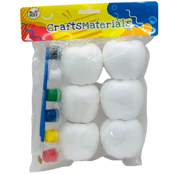 DIY Apple Shape Foam With Painting Set-Pack Of 6 (CBAM95)