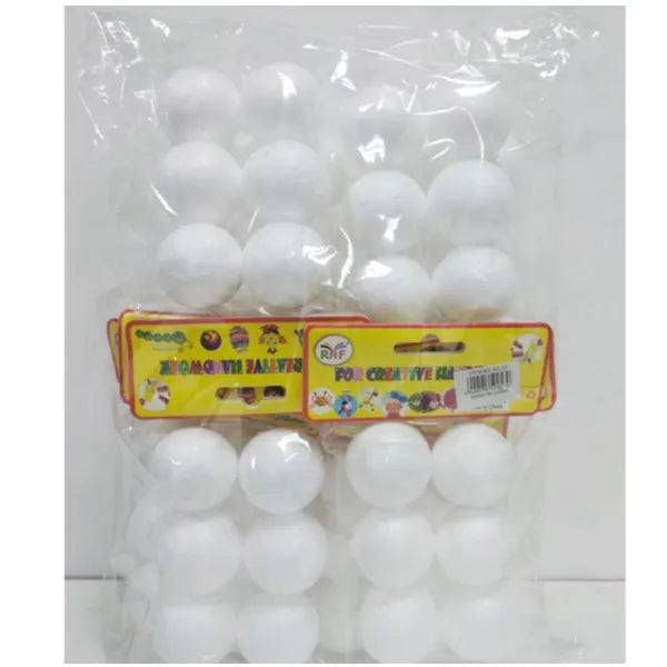 Foam Balls - Art And Craft - Modelling -3Cm Pack Of 6