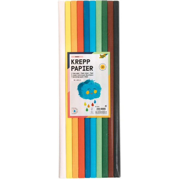 Folia Basic Crepe Paper Rolls-50 × 200 Cm