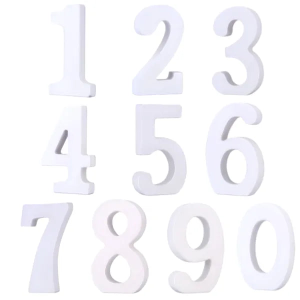 White Craft Foam Numbers For DIY Art & Craft Work