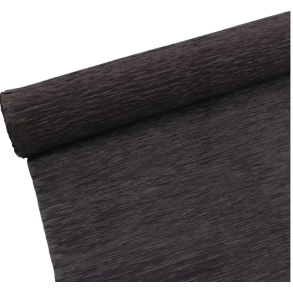 Premium Crepe Paper Roll for Flower Making-50X2.5 Cm- Black