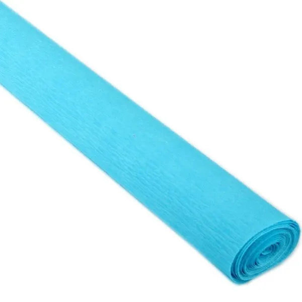 Premium Crepe Paper Roll for Flower Making-50X2.5 Cm- Ocean Blue alternate