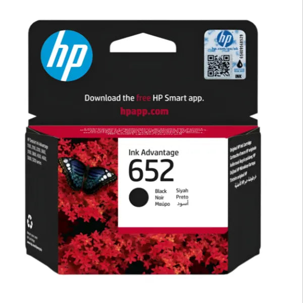 HP 652 Original Ink Advantage Cartridge- Black