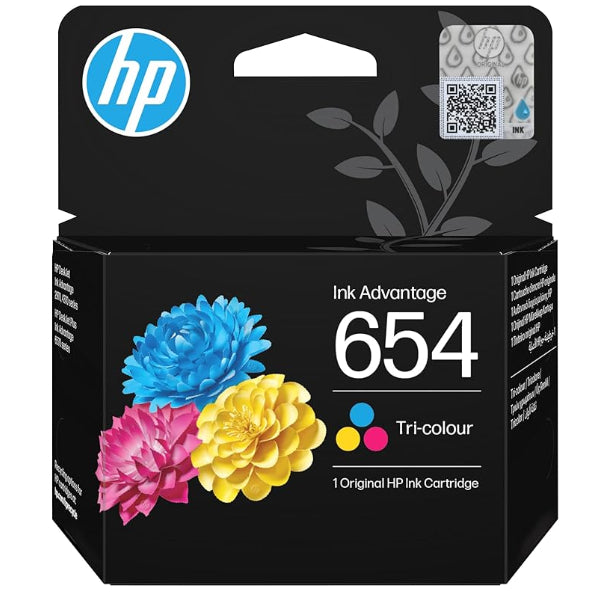 خرطوشة حبر أصلية ثلاثية الألوان HP 654 Ink Advantage